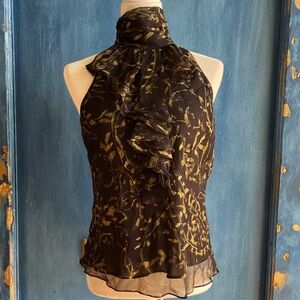 Ralph Lauren Elegant Black and Gold Women's Top